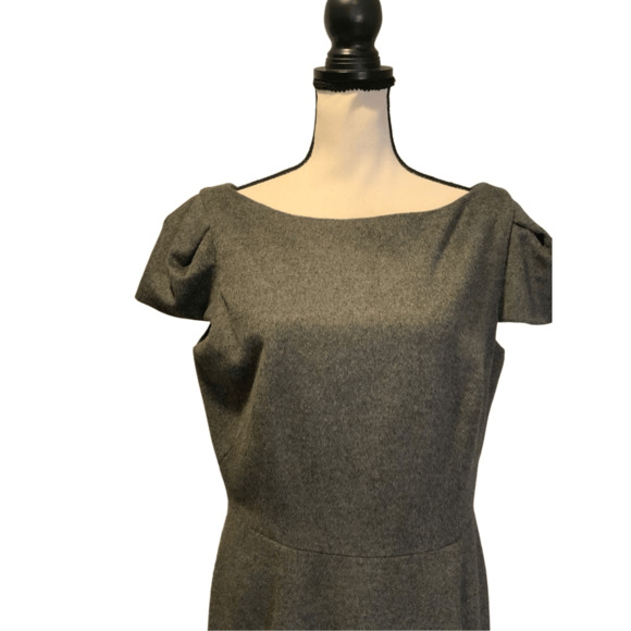Gray Sheath Work Dress David Peck - Picture 4 of 10